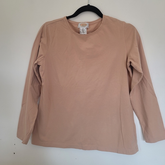 Vintage Talbots Tan Long Sleeve Size S Pettite 93% Cotton - Picture 2 of 7